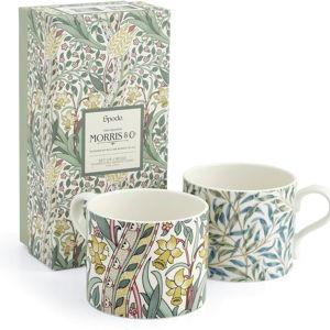 Portmeirion Home & Gifts Spode Morris & Co Daffodil & Willow Bough Design Set of 2 Mugs Boxed, Multi Coloured (MCOJ8726-XG)