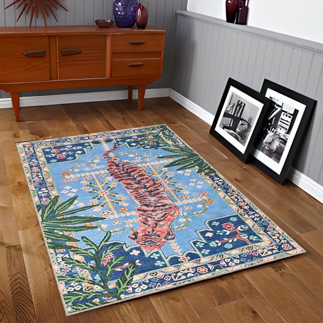 Bengal Tiger Rug Tiger Pattern Rug Pop Art Rug, Rugs for Your Living Room, Washable Rug, Non Slip Rug, Floor Rug, Home Decor Rug, Indoor Rug