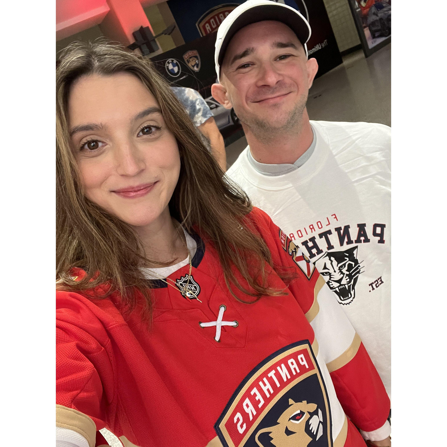 Found love in a hockey place πβ€οΈ jk we we're 2 years in at this point!