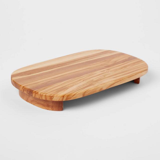 11" x 7" Olivewood Elevated Serving Board - Threshold™