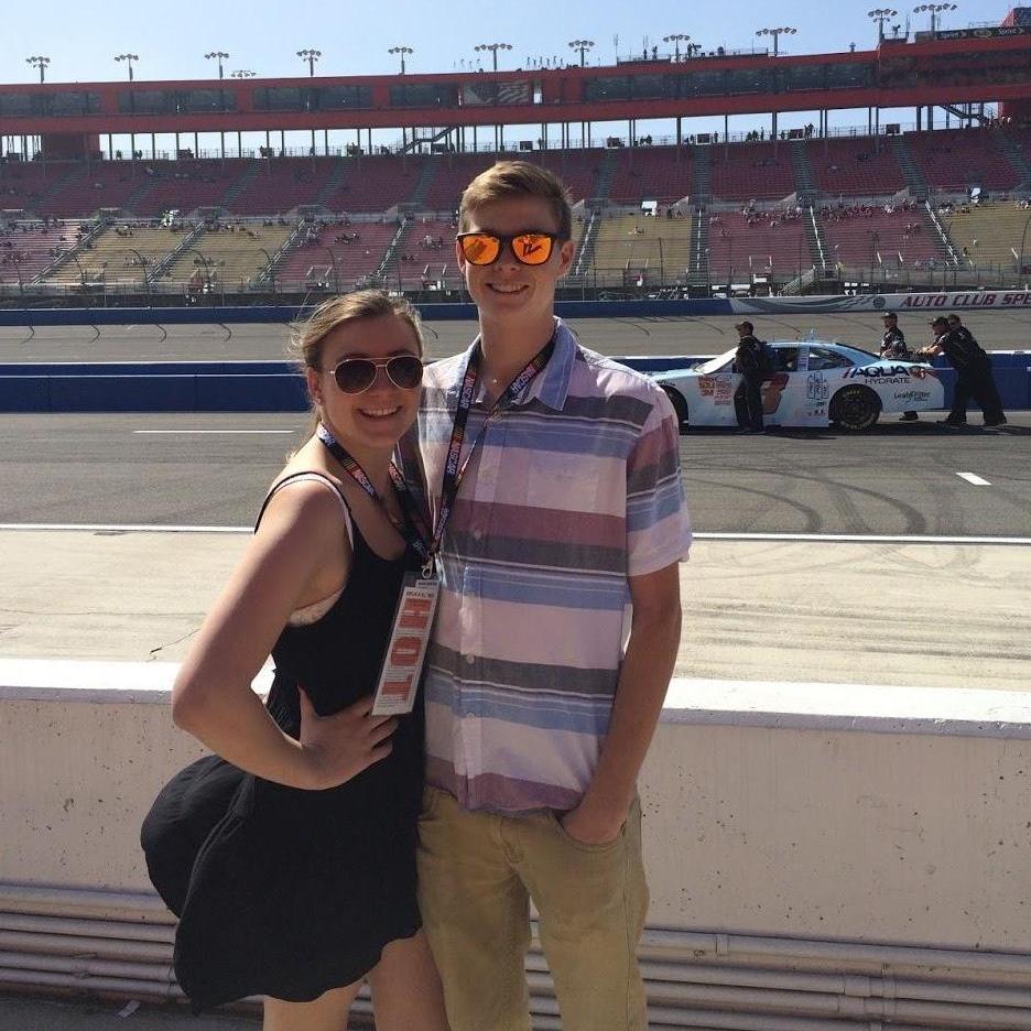On the track at the Auto Club Speedway in Fontana, March 2015