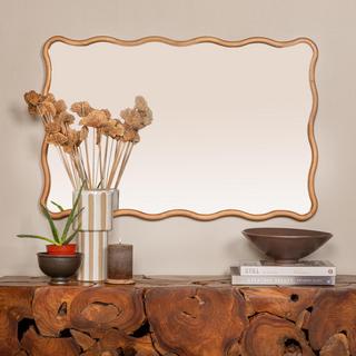 Roxy Wavy Scalloped Rectangular Mirror