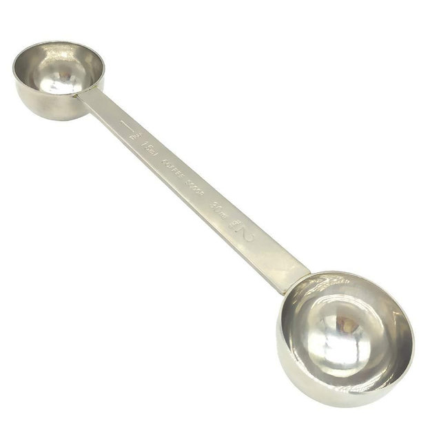 CoaGu Stainless Steel Coffee Scoop: Dual-Measure 1 Tbsp & 2 Tbsp Long Handle Tablespoon for Precise Scooping from Large Coffee Bags or Baking Ingredients