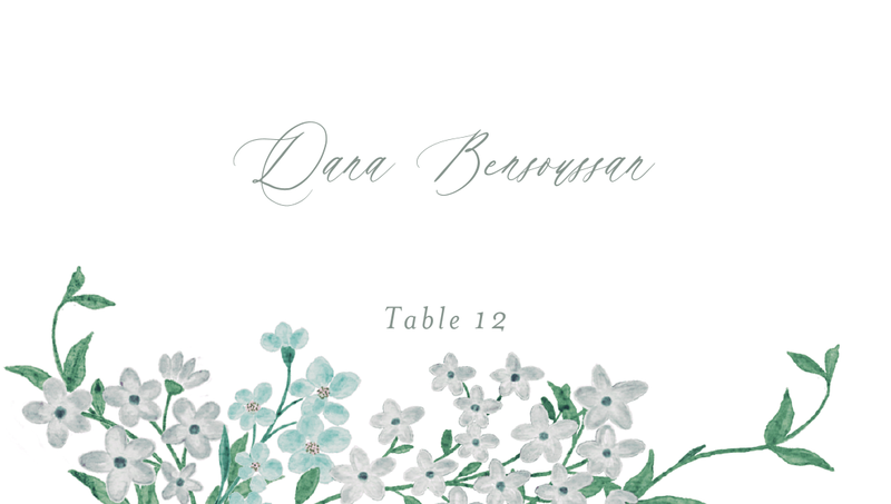 Lombardy | Deep Sage | Zola Wedding Place Cards