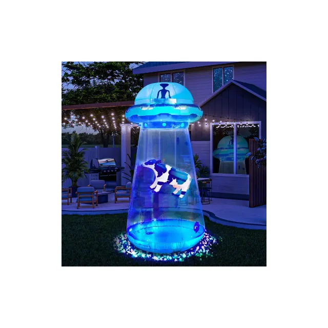JOYFY 9 FT Halloween Inflatable Outdoor Decoration for Yard Decoration, Inflatable UFO Halloween Decor with LEDs for Outside Halloween Party Decor