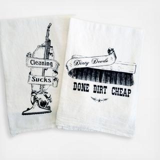 Cleaning Sucks & Dirty Deeds Kitchen Towel Pack
