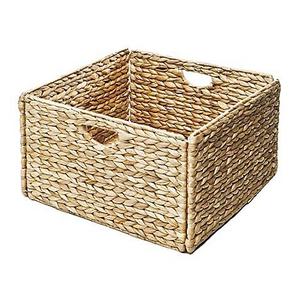 Seville Classics Woven Hyacinth 2-Pack Storage Cube Basket