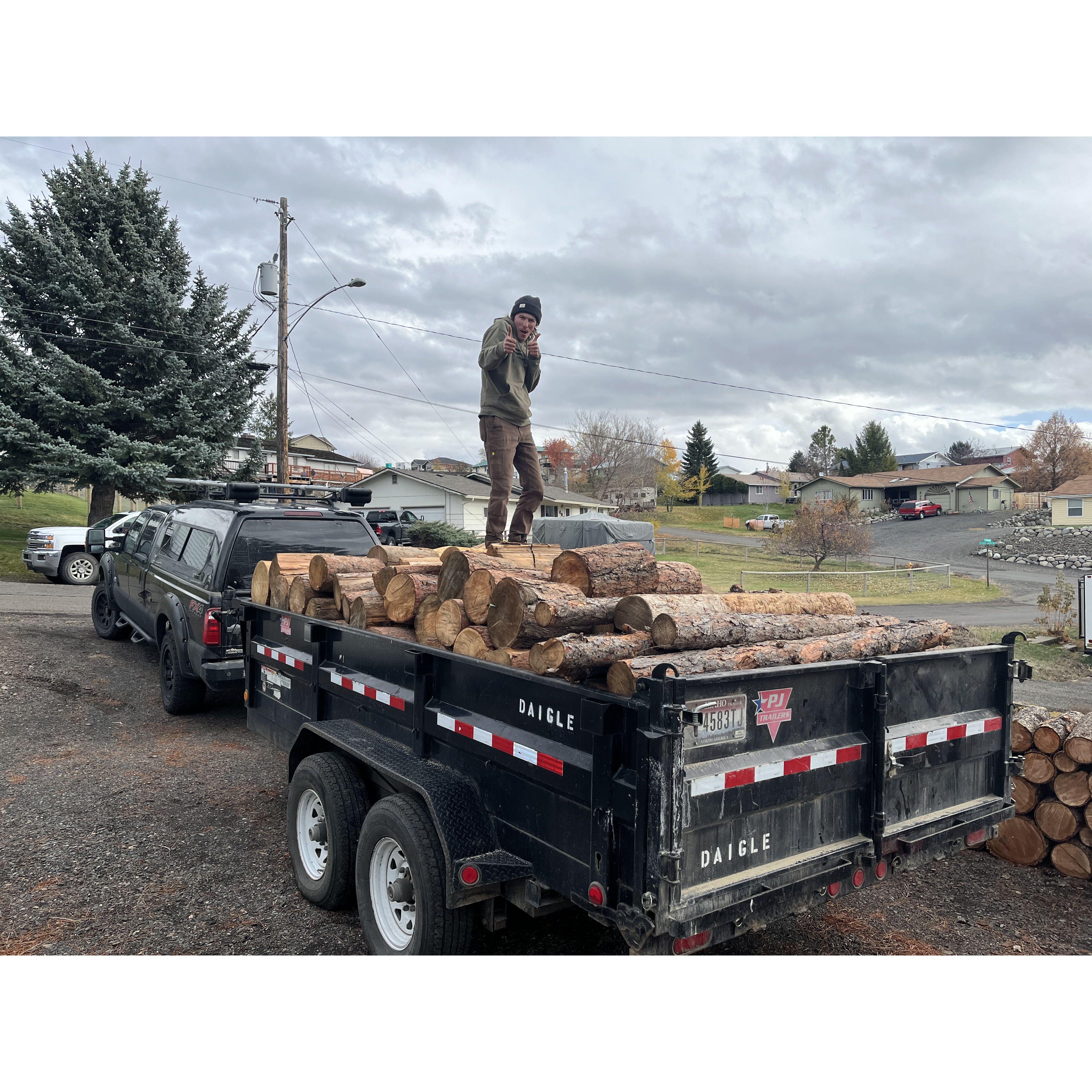 1 load of the wood we burned through during our first winter in Oregon together