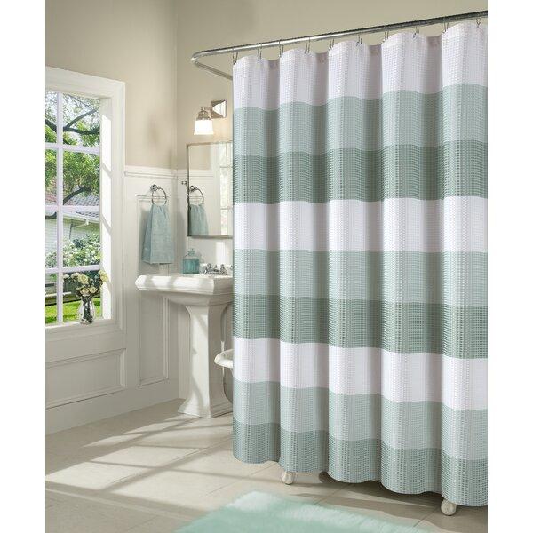 Mauldin Waffle Weave Fabric Single Shower Curtain
