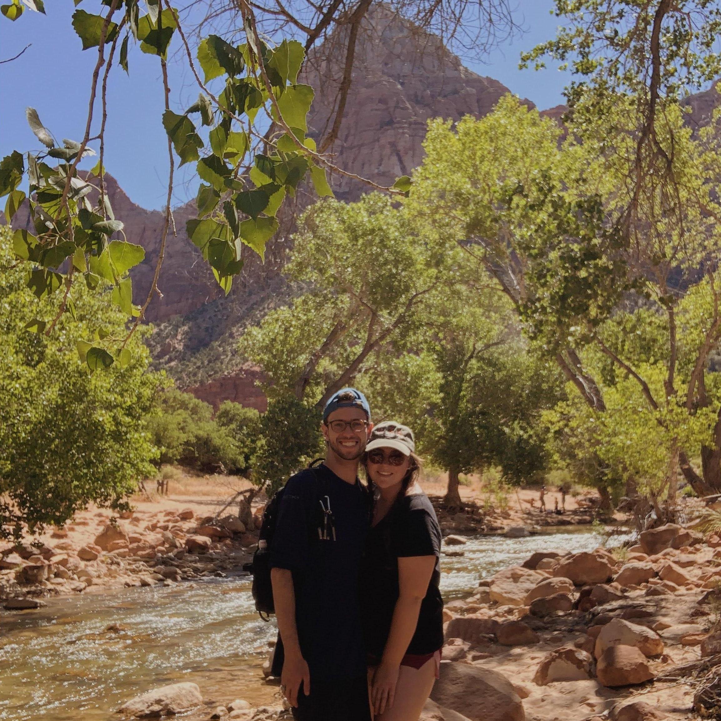 This was taken on our road trip in Zion National Park!