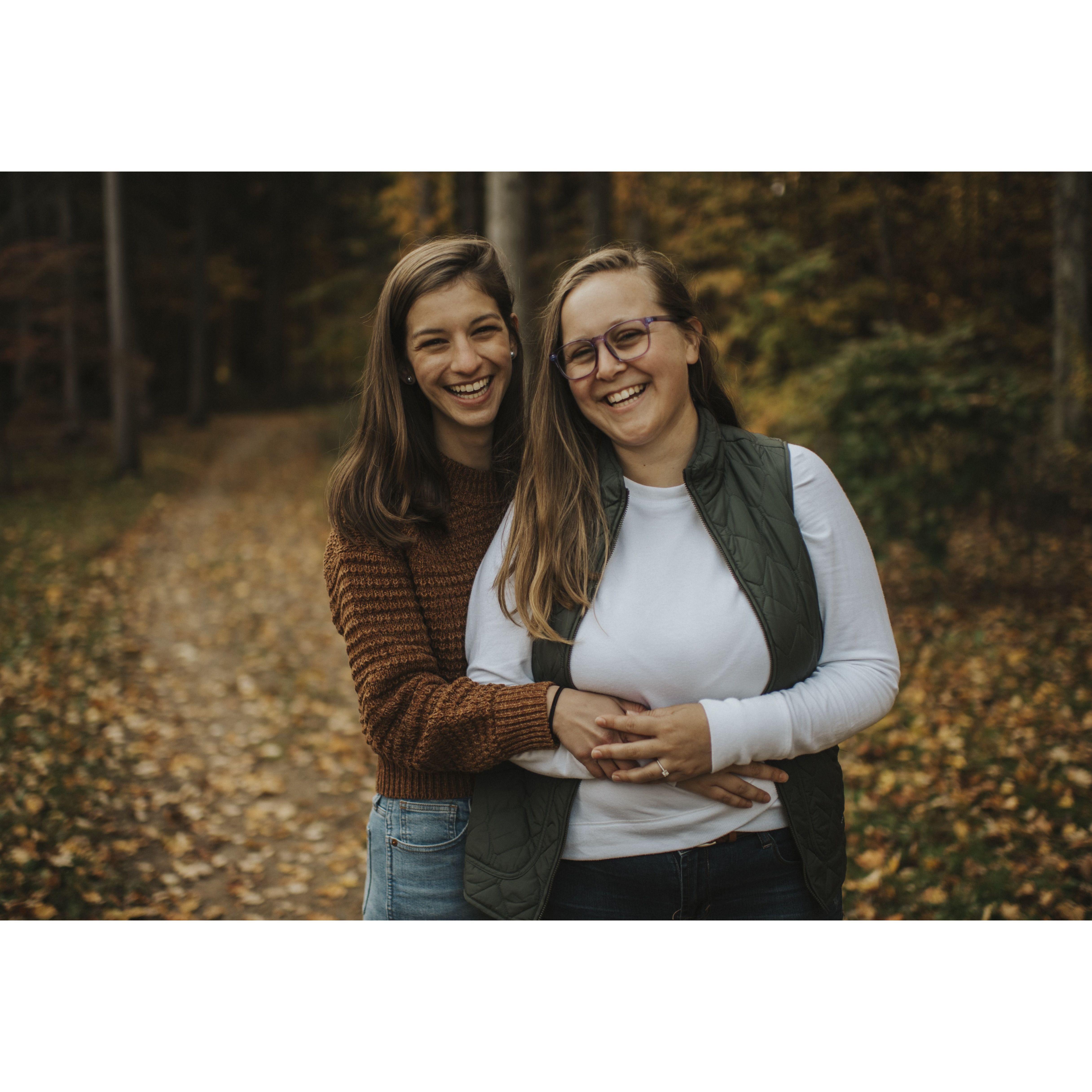 The day Devin proposed to Courtney at Dawes Arboretum, OH