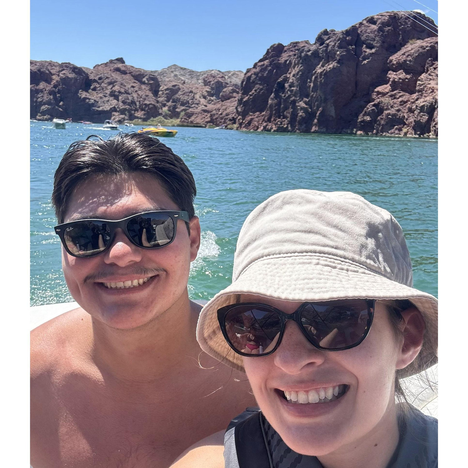 Lake Havasu - Blue waters and rust-colored cliffsides.