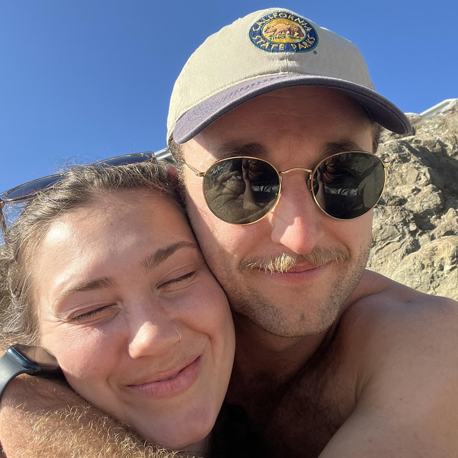 A squeeze on a beach in Santa Cruz