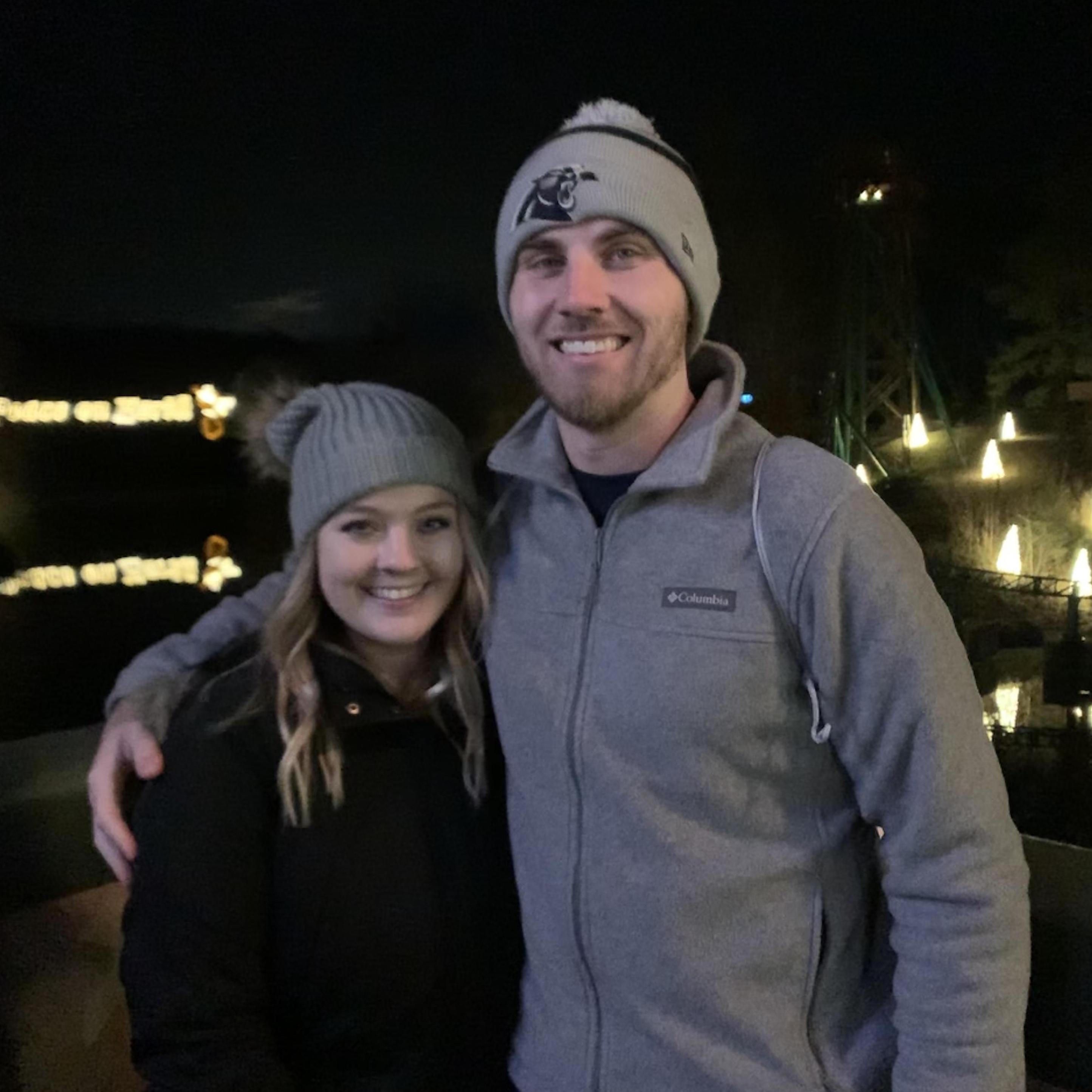 Our first Busch Gardens Christmas Town together in December of 2019.