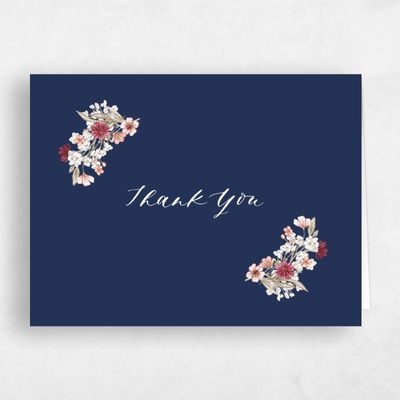 Midnight Blue Wedding Thank You - Monaco Landscape