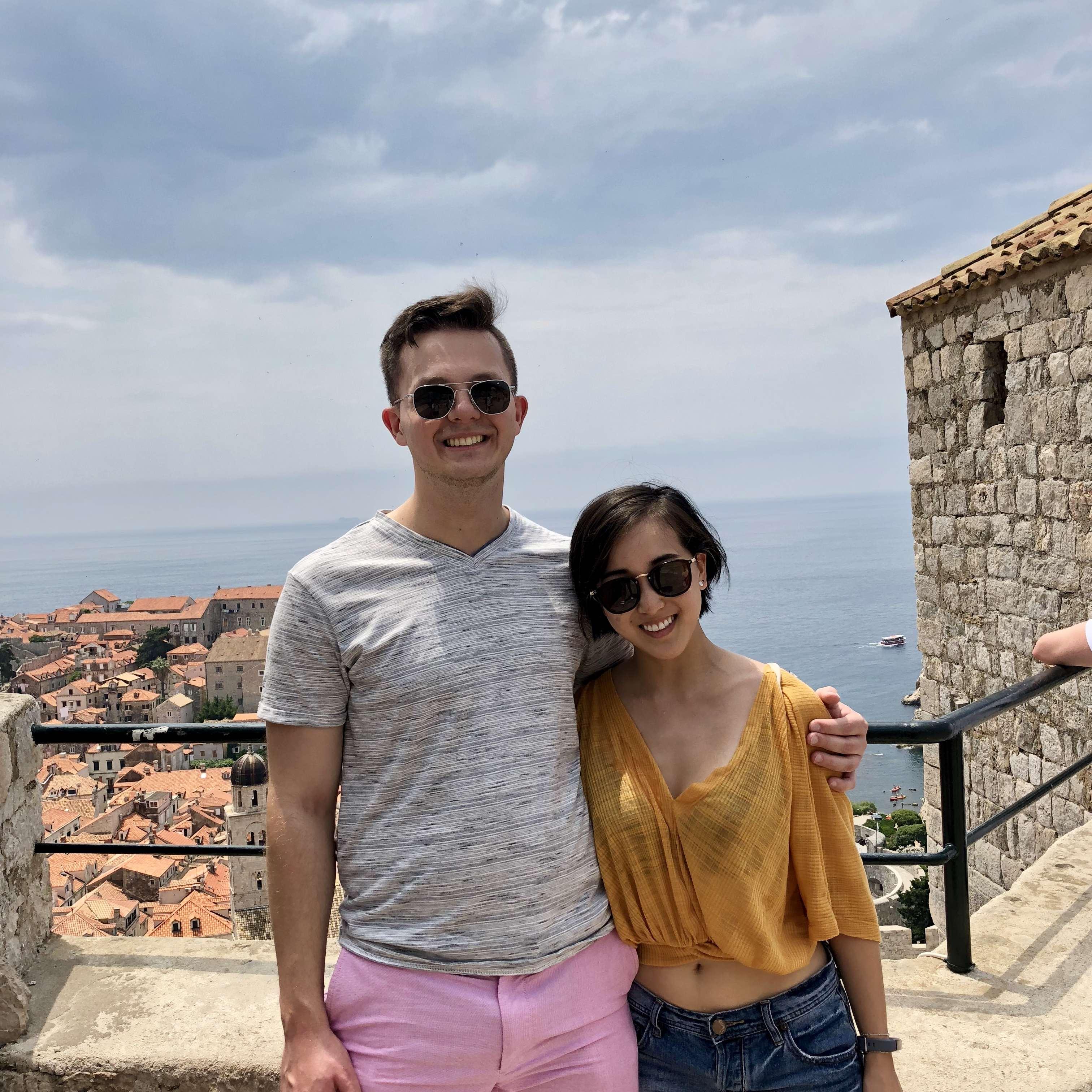 Our most recent international trip together in Croatia (pre-pandemic)