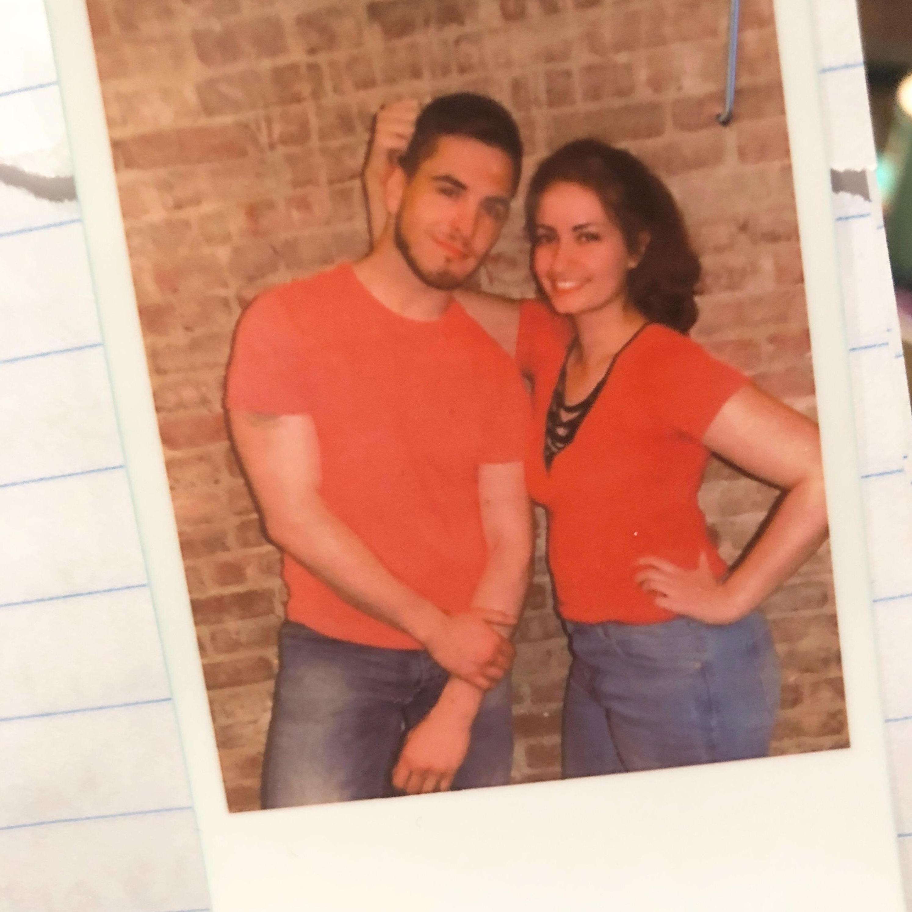 The first pic we ever took together. The night we realized we had a lot in common... Including our fashion sense.