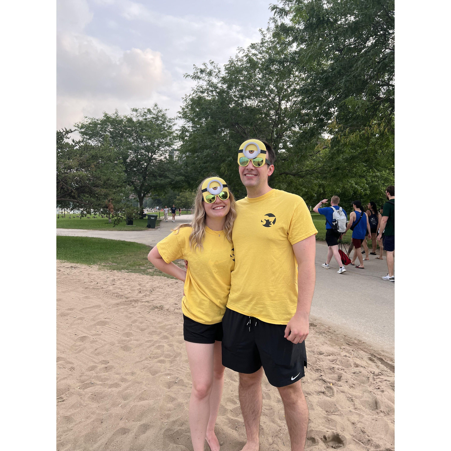 Another summer activity in Chicago is joining a summer volleyball league not to brag but Sean and Reagan have been on a winning team