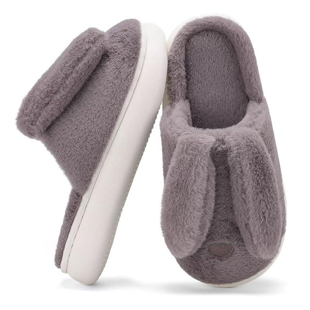 NineCiFun Women's Bunny Slippers Memory Foam House Plush Fluffy Rabbit Slippers Comfy Fuzzy Faux Fur Lining Indoor Animal Bedroom Shoes