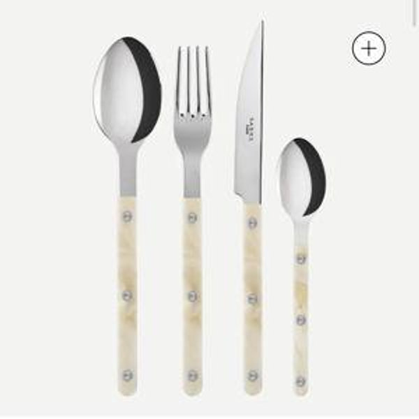 4 piece Sabre Paris Bistrot Flatware in Faux Horn