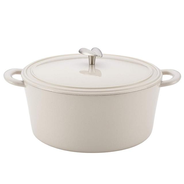 Ayesha Curry 47432 Cast Iron Dutch Oven, 6 Quart, French Vanilla
