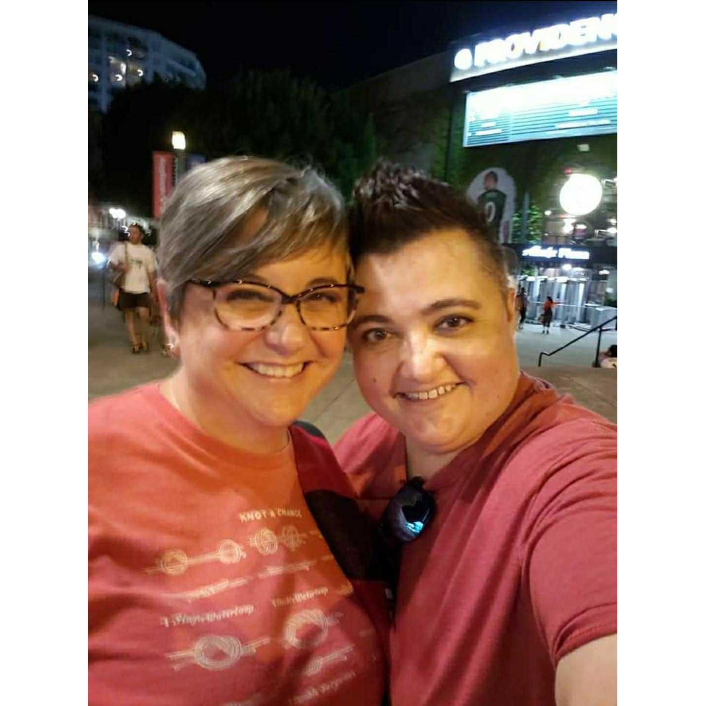 Our very first date. We went to a Portland Thorns Soccer Match. :) 2018