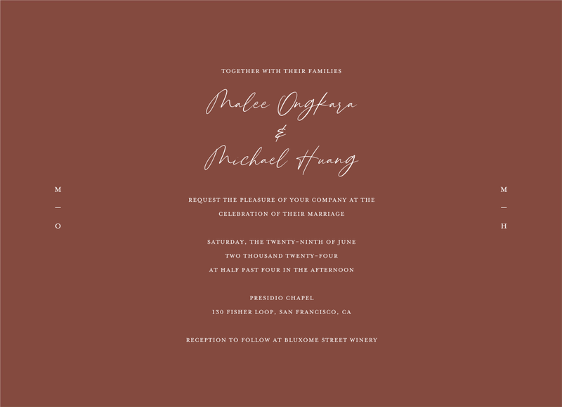 Ivor Landscape | Brown | Zola Wedding Invitations