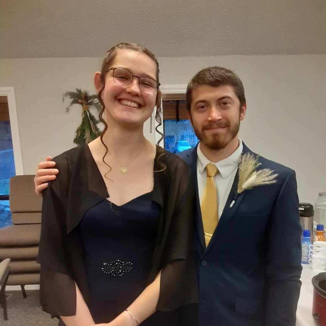 Here we are at James and Alathea's wedding in November!