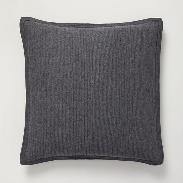 Jersey Linear, Euro Sham, Charcoal
