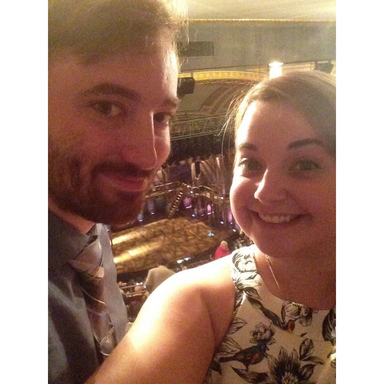 Vinny scored us tickets to Hamilton with the original cast.