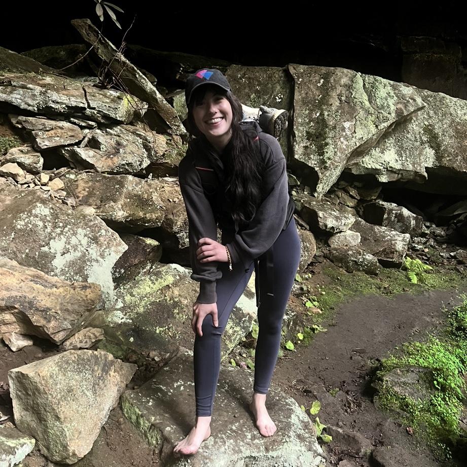 Emily barefoot hiking w/ Liz & David 
Bark Camp Creek 💜🌙