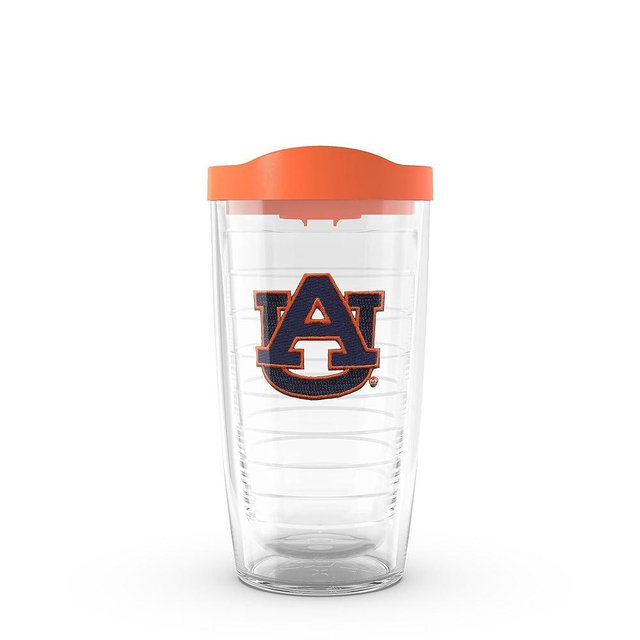 Tervis Made in USA Double Walled Auburn Tigers Insulated Tumbler Cup Keeps Drinks Cold & Hot, 16oz, Emblem