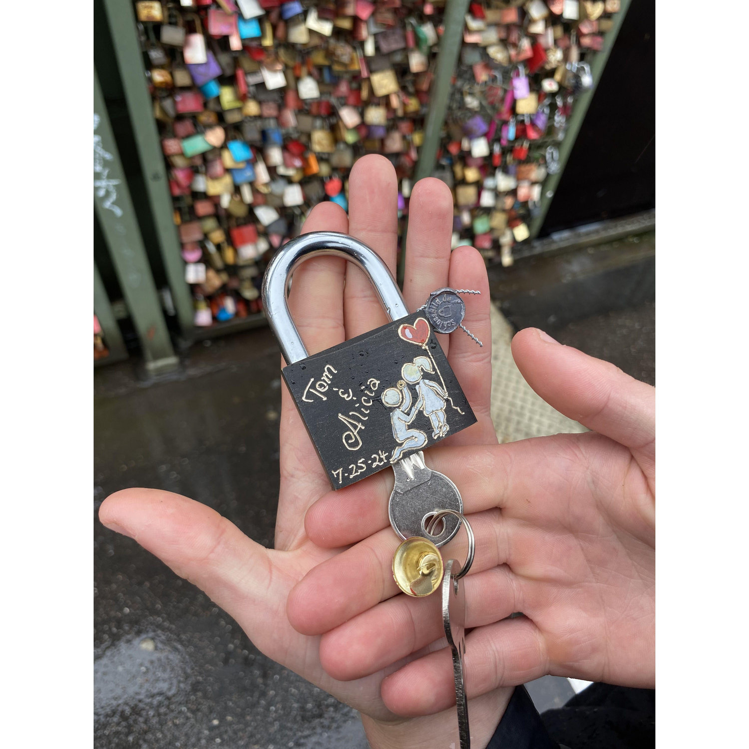 Our “forever lock” in Cologne, Germany!