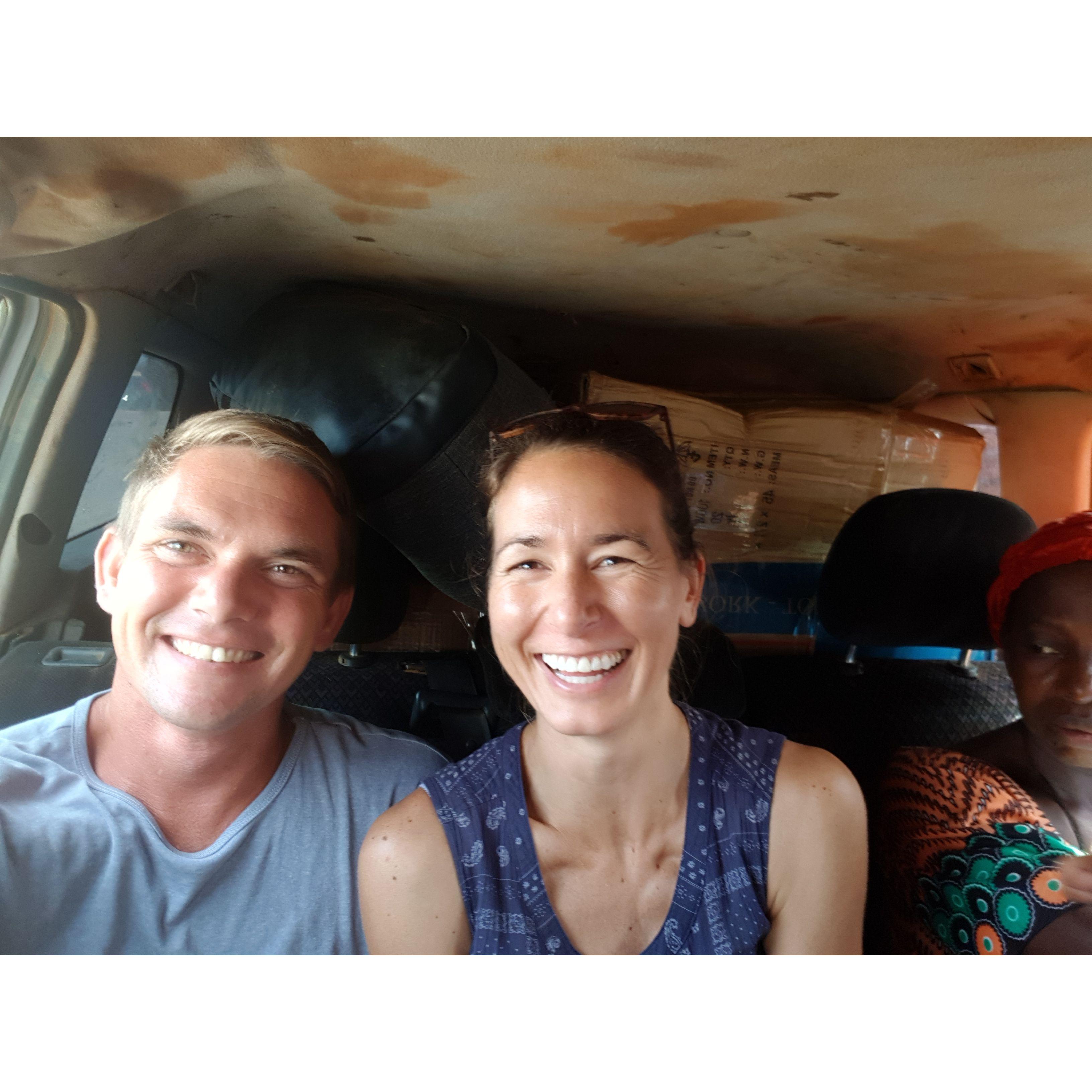 On one of our many adventures in Liberia together