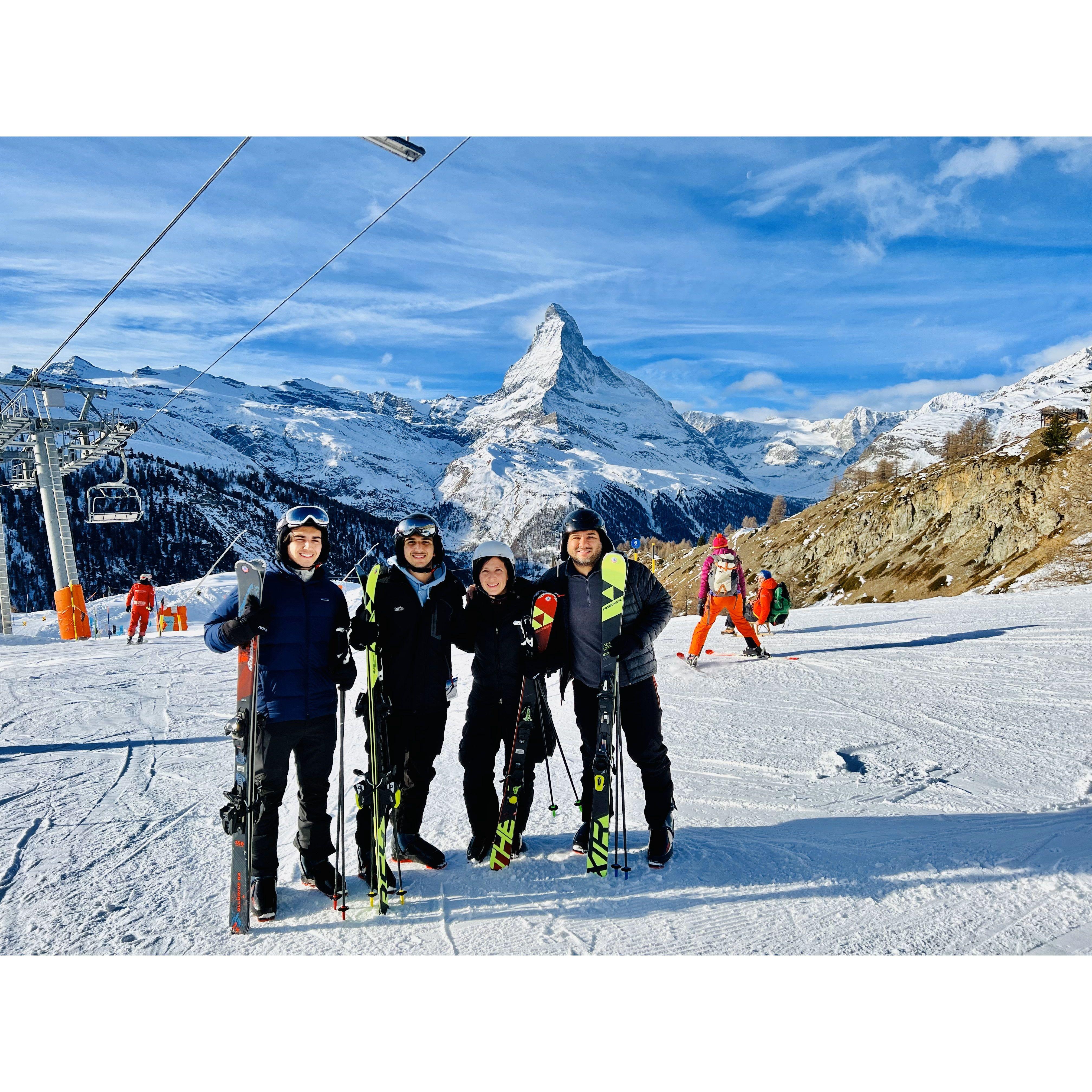 Skiing in Zermatt, Switzerland