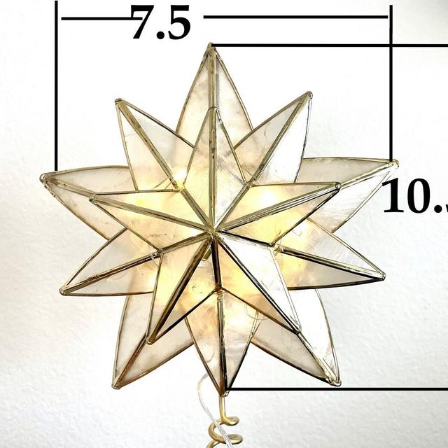 Lovely Christmas tree Capiz Star topper...
