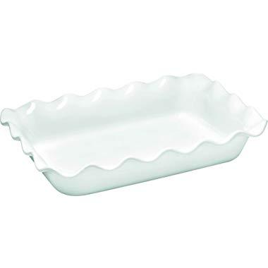 Emile Henry Made In France Flour Ruffled Rectangular Baker 10 X 14