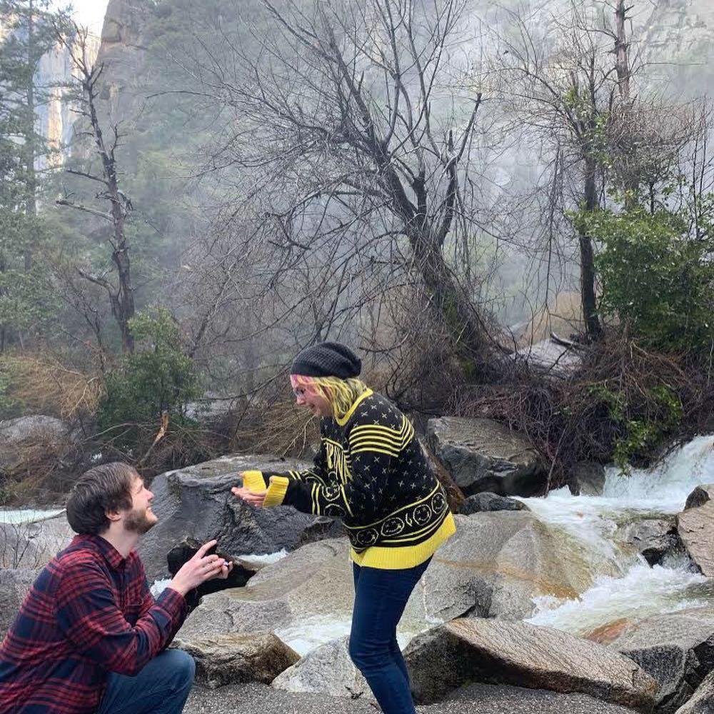 Thank you to the kind people at Yosemite who saw what was happening and decided to take photos for us.