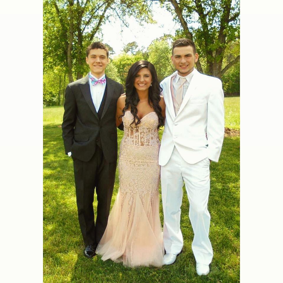 Senior Prom - Robbie, Kourtney and her brother, Kyle - 2015
