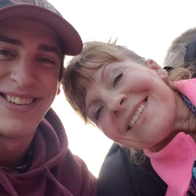 Isaiah and Grandma Clyde at a bonfire!
