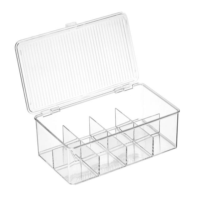 Vanetten Stackable Plastic Tea Bag 2 Container Food Storage Set