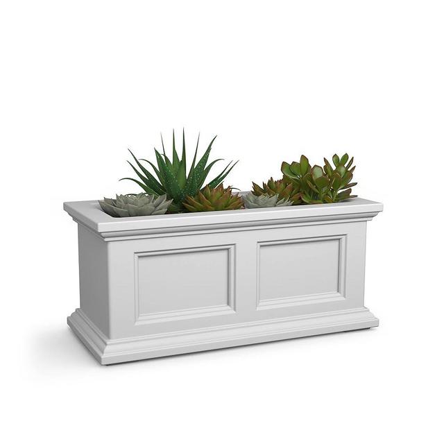 Mayne Fairfield 2-Foot Window Box – Self-Watering, Weather-Resistant Planter for Flowers – Durable Design for Outdoor Use, Perfect for Windows, Railings, or Fences