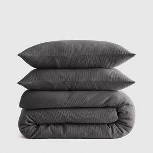 Organic Airy Gauze Duvet Cover Set | Quince in Charcoal