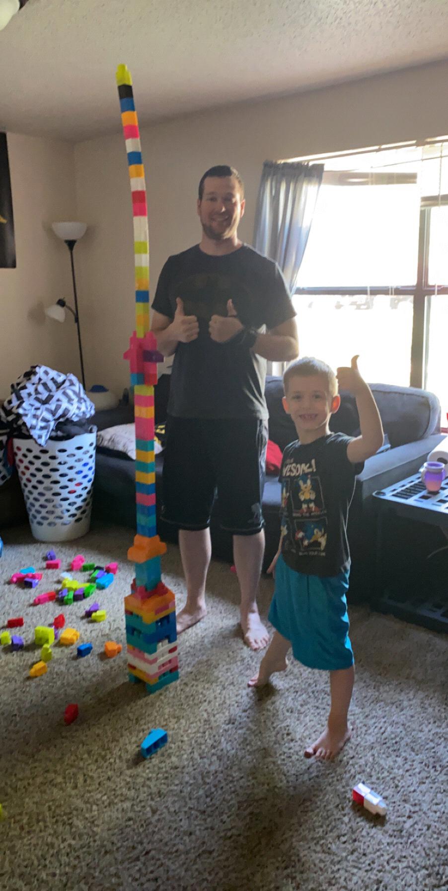 LEGO Tower right before Eli destroyed it!