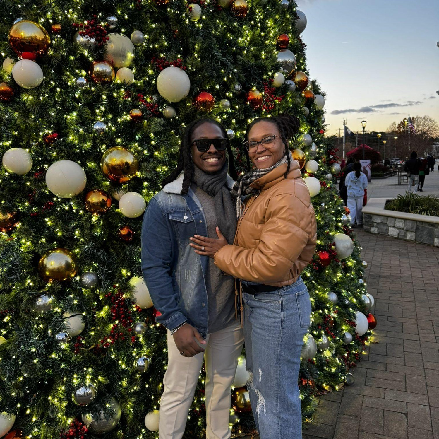 Under the Christmas tree in Norfolk VA. Thanksgiving 2025