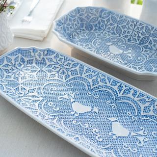 Uccello Blu Long Oval Platter