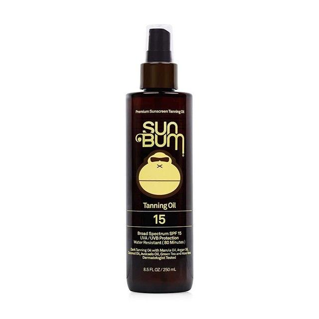 Sun Bum SPF 15 Moisturizing Tanning Oil | Broad Spectrum UVA/UVB Protection | Coconut Oil, Aloe Vera, Hypoallergenic, Paraben Free, Gluten Free, Vegan | 8.5 oz Bottle, 1 Count