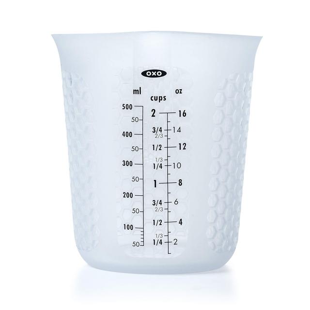 OXO Good Grips 2-Cup Squeeze Pour Silicone Measuring Cup with Stay-Cool Pattern