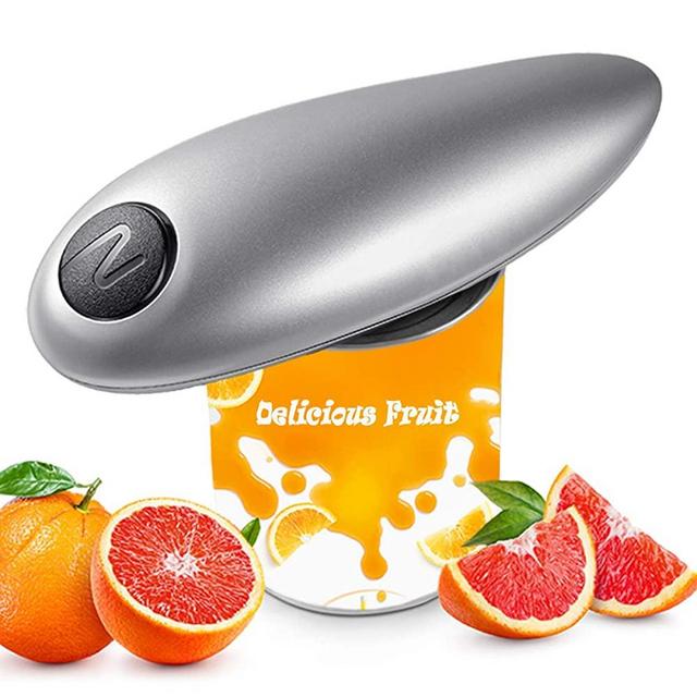 Electric Can Opener, Restaurant can Opener, Smooth Edge Automatic with One-Touch Start - Chef's Best Choice（New-Silver)