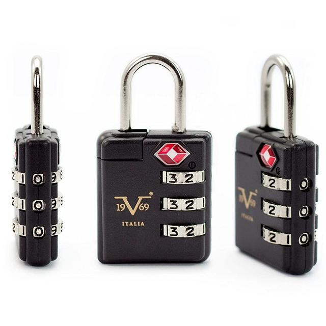 TSA Combination Padlock - 19V69 Italia Set Your Own Combination TSA Accepted Luggage Lock, 1-3/16 in. Wide (3-Pack)